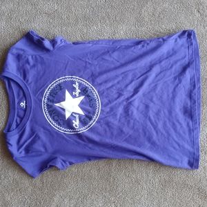 Large Purple Girls Converse tee